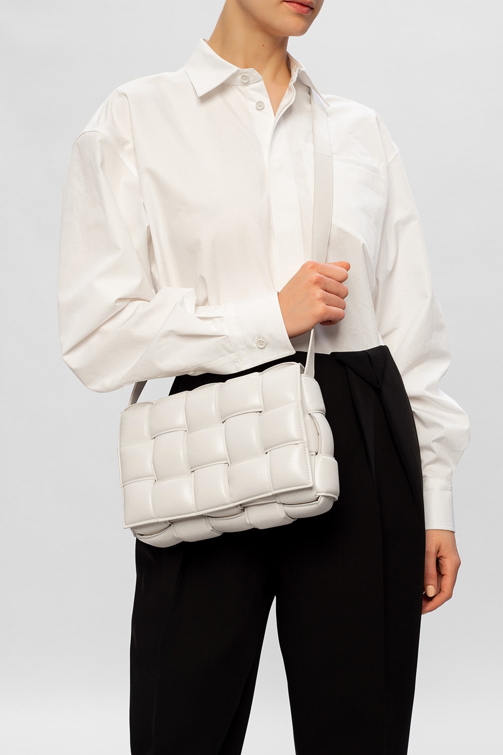 Bottega cassette best sale bag white